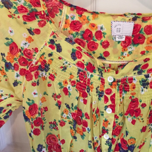 Anthropologie Floral Button Down Top - Picture 2 of 4